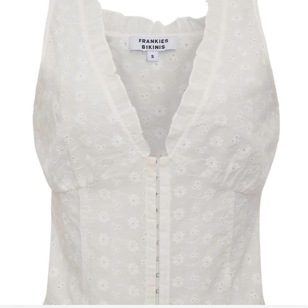 Frankie’s Bikinis Eyelet Crop Top